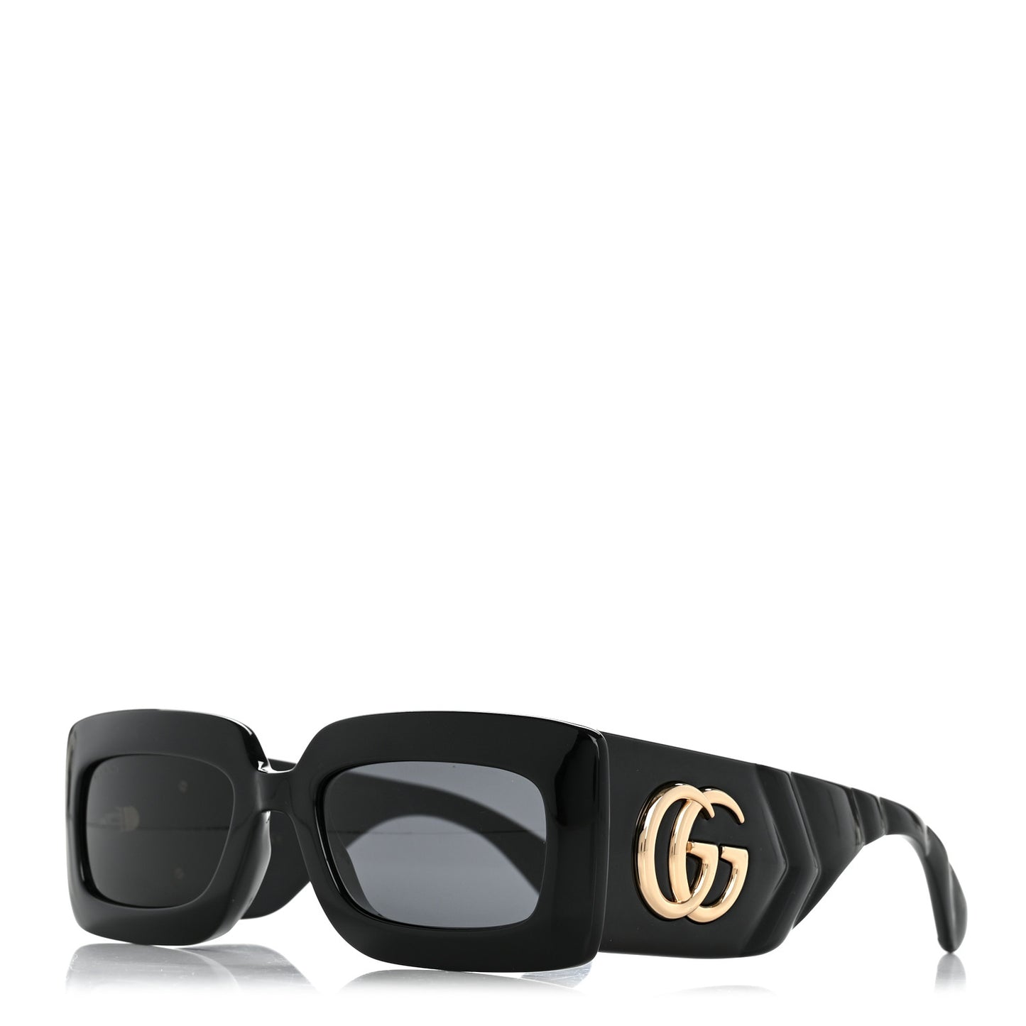 Acetate Rectangular Sunglasses GG0811S Black