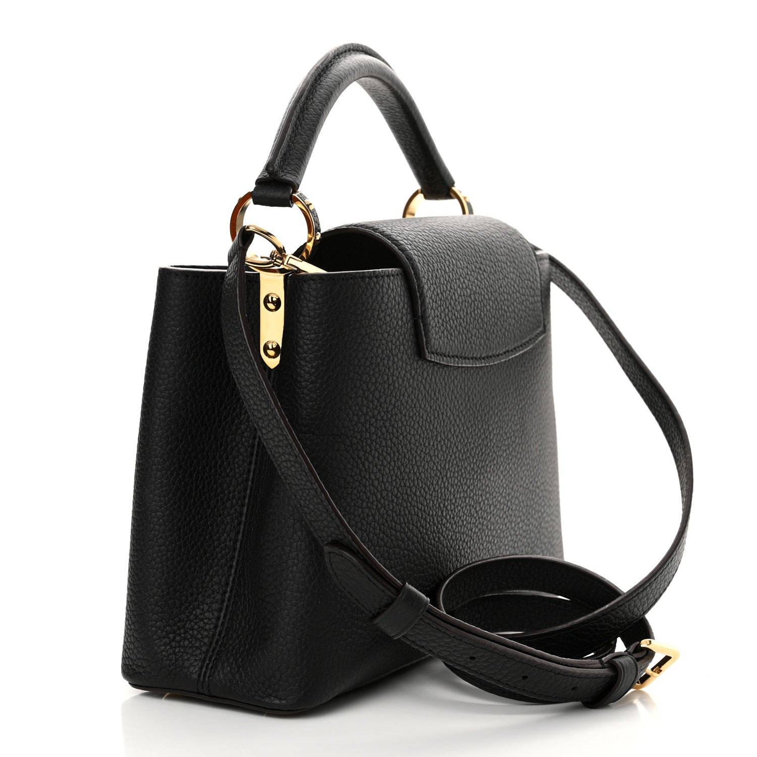 Louis Vuitton Taurillon Capucines BB Black 3 of 10
