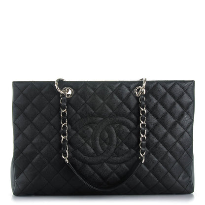 Chanel Caviar Quilted XL Grand Shopping Tote GST Black 1 of 7