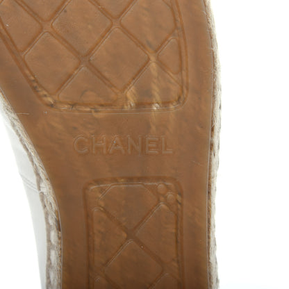Chanel Lambskin CC Espadrilles 40 White 9 of 13