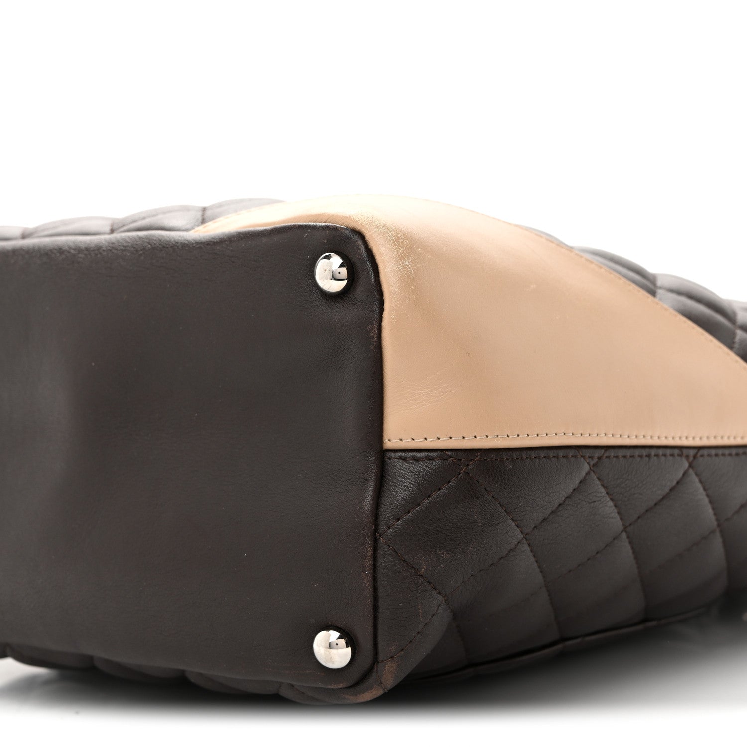 Chanel Calfskin Quilted Medium Cambon Tote Brown Beige 9 of 12