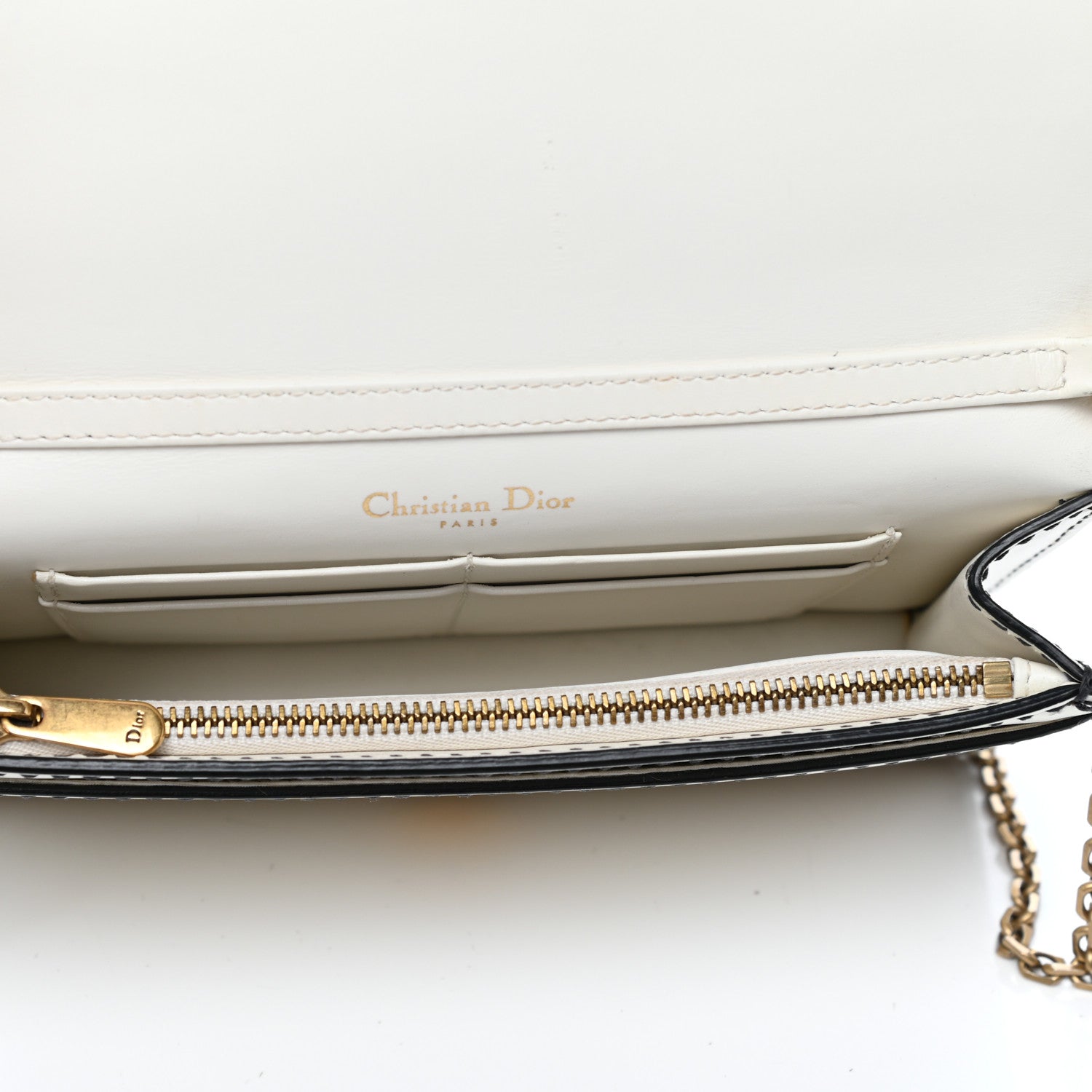 Christian Dior Calfskin J'Adior Wallet on Chain Pouch Off White 5 of 12