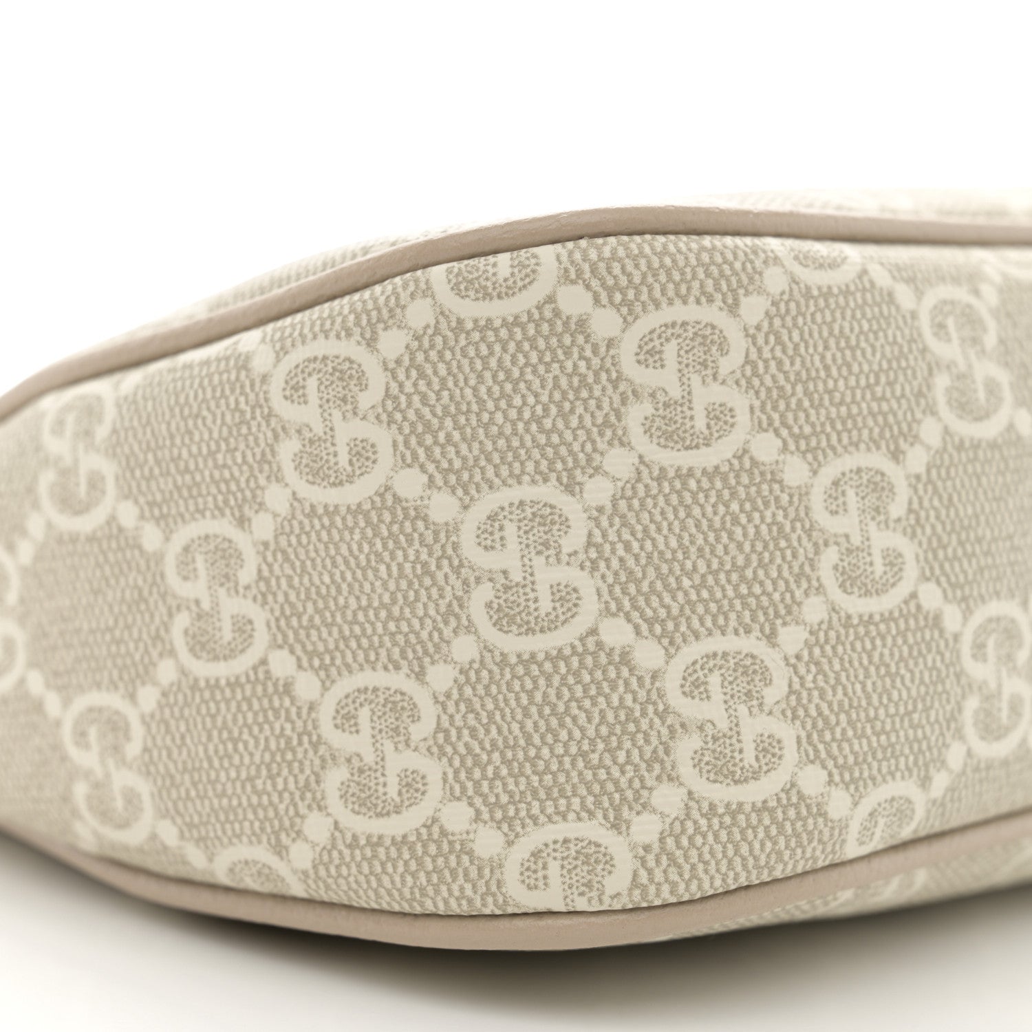 Gucci GG Supreme Monogram Textured Dollar Calfskin Web Small Ophidia GG Handbag Beige Mystic White Oatmeal 9 of 10