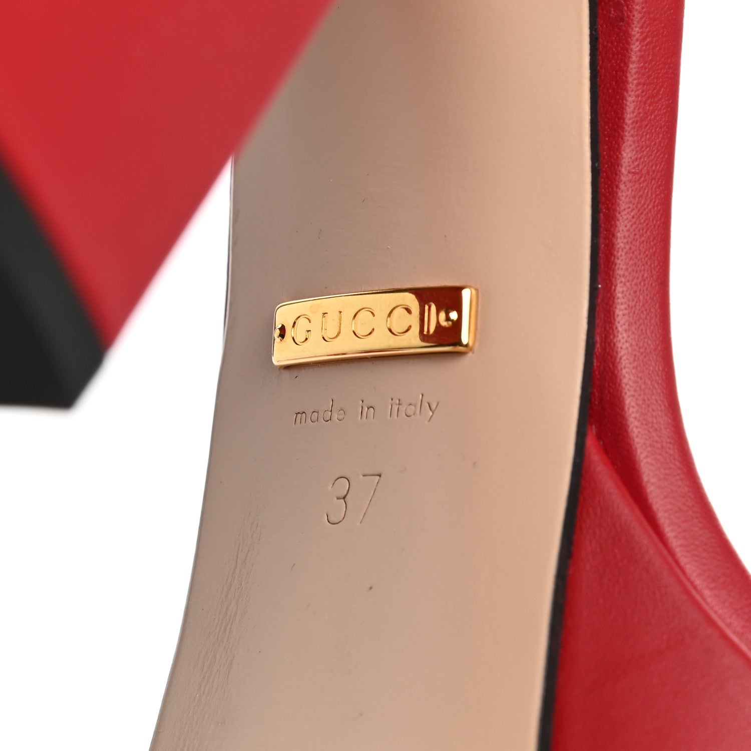 Gucci Calfskin GG Marmont Ankle Wrap 30/115mm Platform Sandals 37 Hibiscus Red 6 of 10