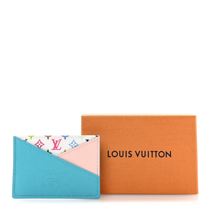 Louis Vuitton LV X TM Monogram Multicolor Criss-Cross Card Holder Kabira Blue Rose 7 of 7
