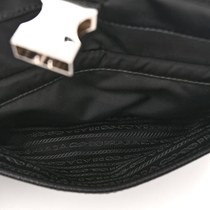 Prada Re-Nylon Saffiano Pocket Single Snap Buckle Shoulder Bag Black 5 of 9