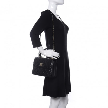 Chanel Lambskin Quilted Small Trendy CC Dual Handle Flap Bag Black 2 of 11