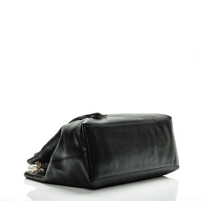 Gucci Pebbled Calfskin Large Soho Chain Shoulder Bag Black 4 of 7