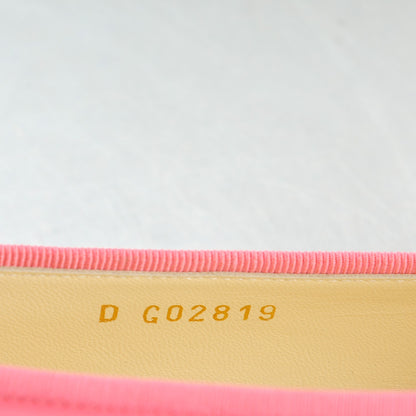 Chanel Patent CC Cap Toe Ballerina Flats 38.5 Pink 8 of 9