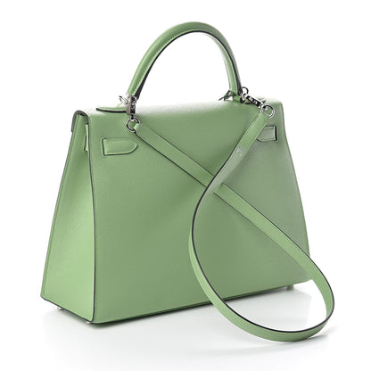 Hermes Epsom Kelly Sellier 32 Vert Criquet 3 of 40