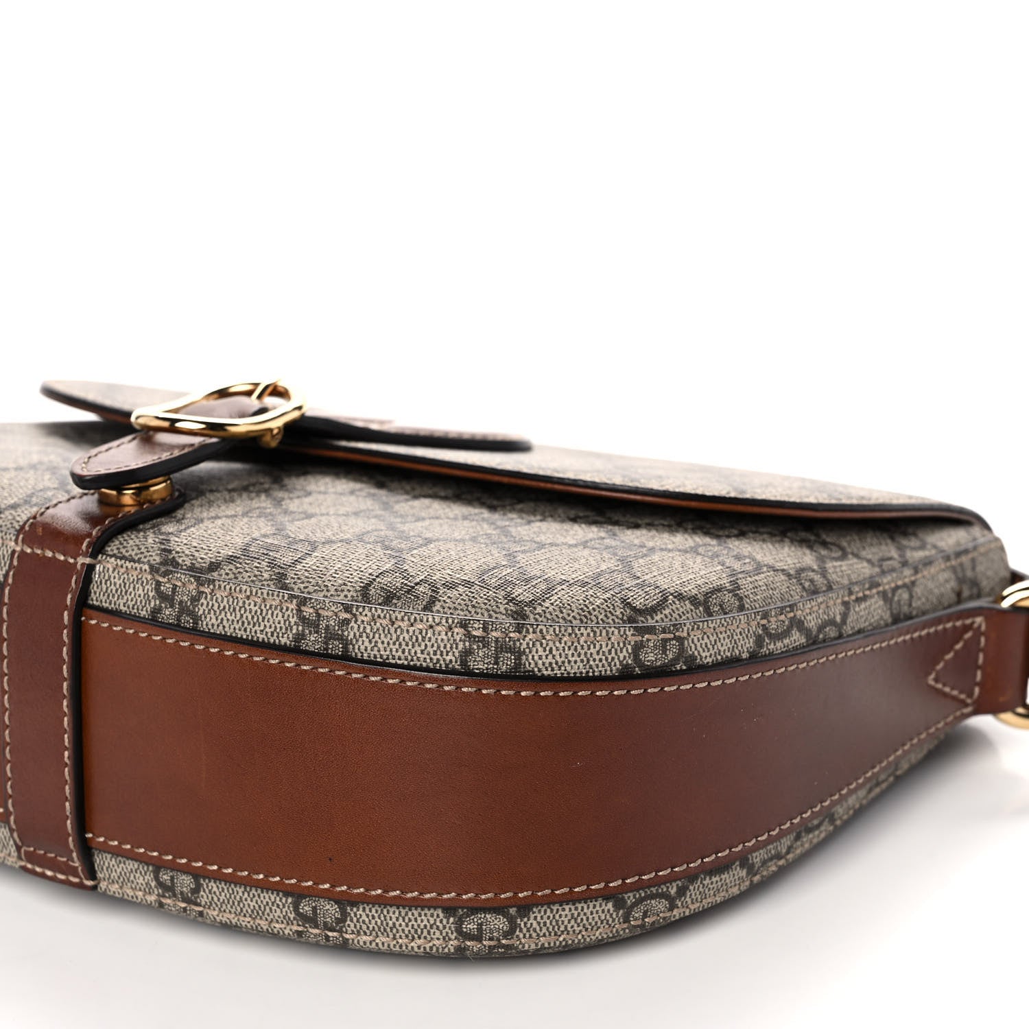 Gucci GG Supreme Monogram Small Messenger Shoulder Bag Beige Cuir 10 of 16