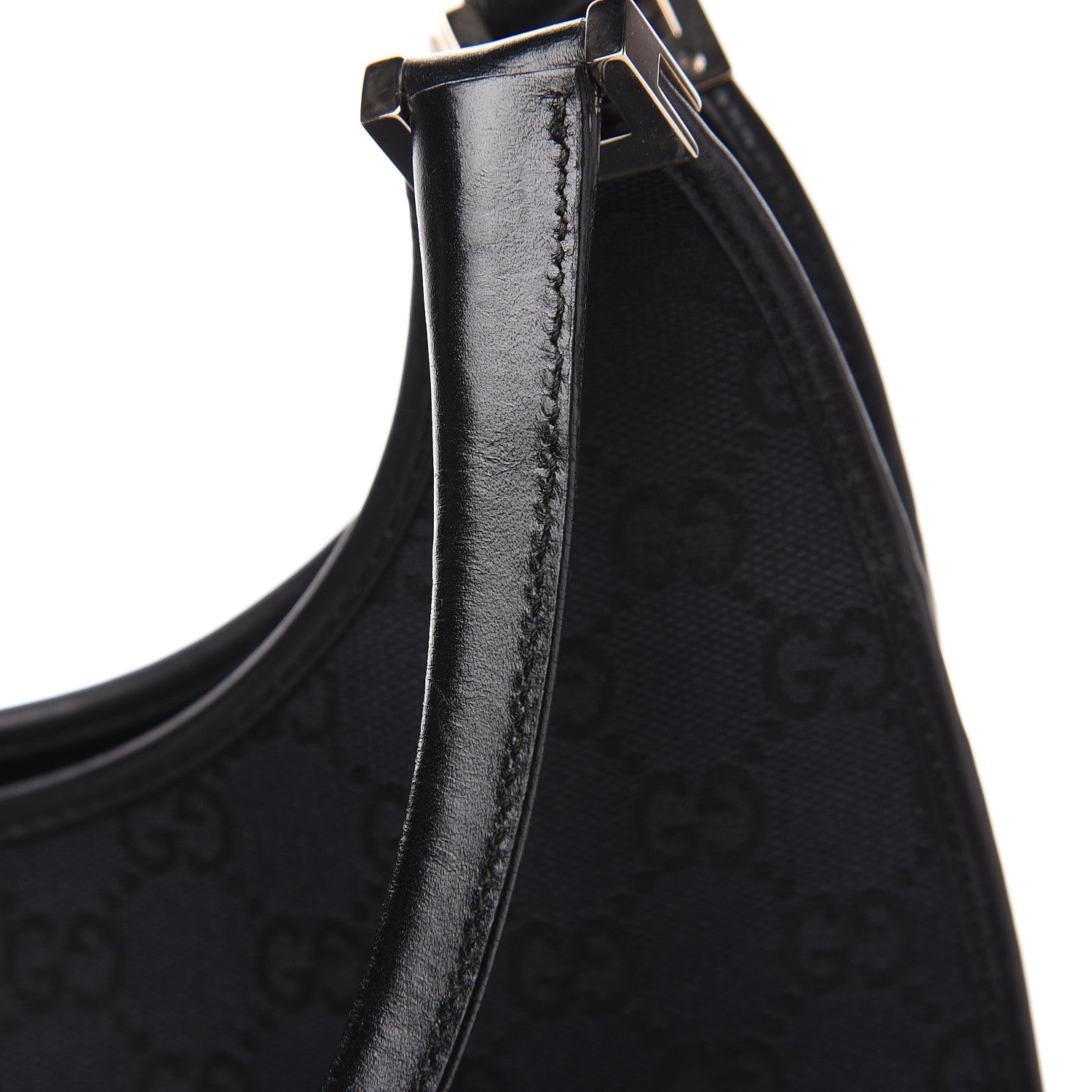 Gucci Monogram Bardot Shoulder Bag Black 10 of 14
