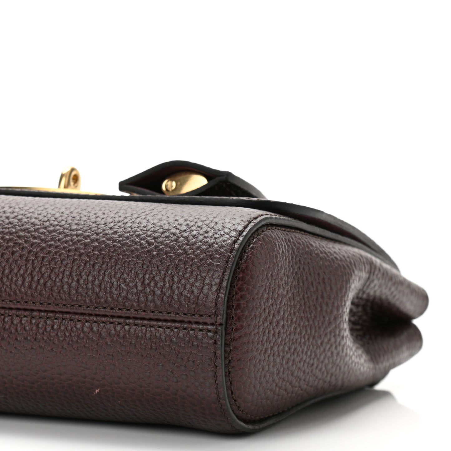 Small Classic Grain Calfskin Small Lily Flap Oxblood