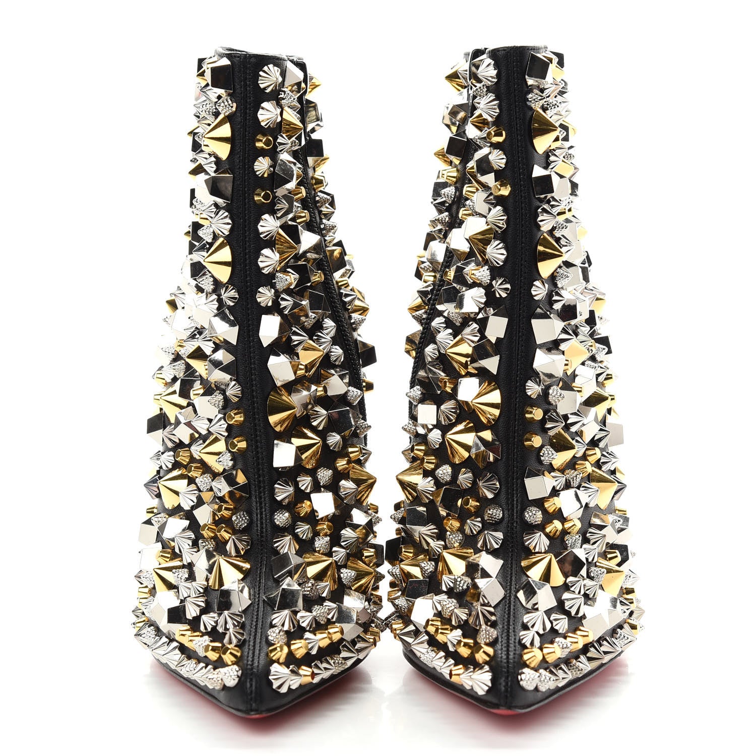 Christian Louboutin Calfskin So Full Kate 100 Ankle Boots 36 Black Multicolor 2 of 8
