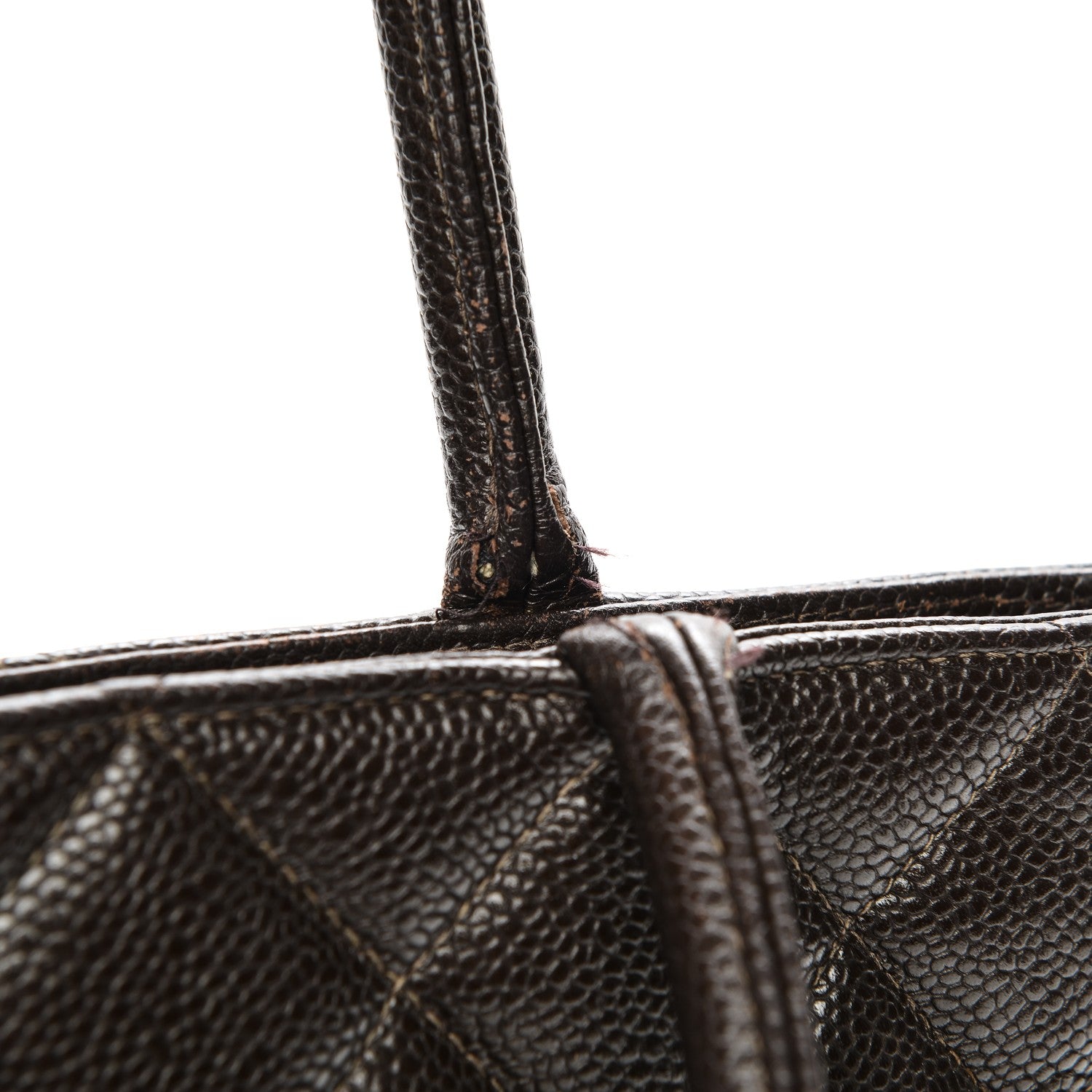 Chanel Caviar Quilted Medallion Tote Dark Brown 11 of 12