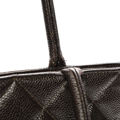 Chanel Caviar Quilted Medallion Tote Dark Brown 11 of 12