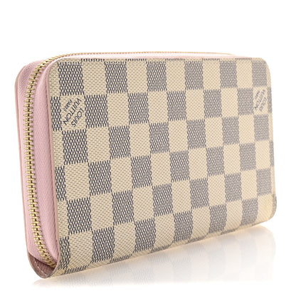 Louis Vuitton Damier Azur Zippy Wallet Rose Ballerine 3 of 7
