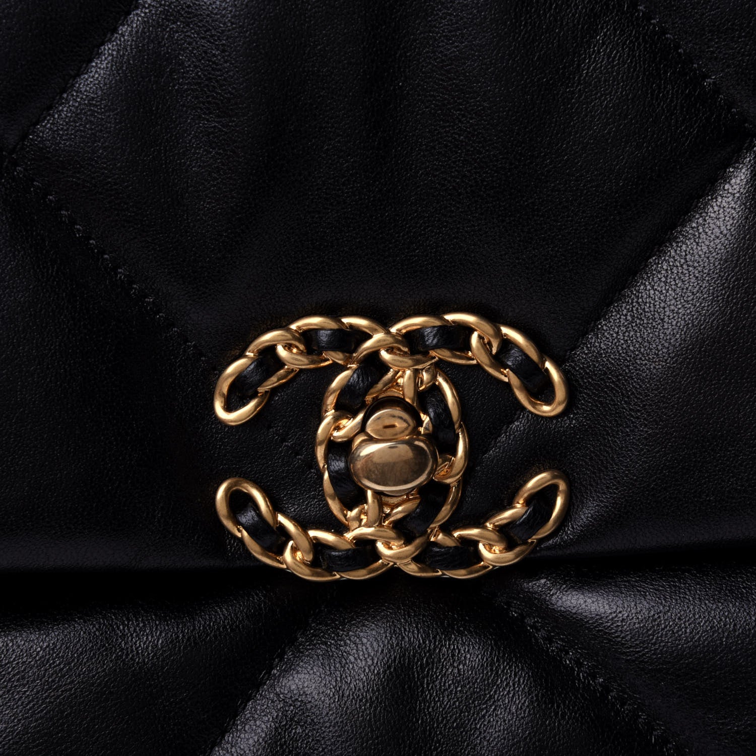Chanel Goatskin Quilted Medium Chanel 19 Flap Black 4 of 4