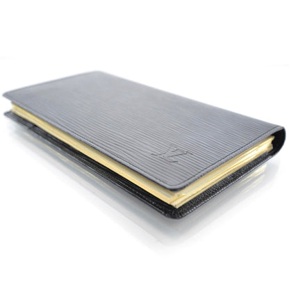 Louis Vuitton Epi Checkbook Organizer Wallet Black 3 of 9