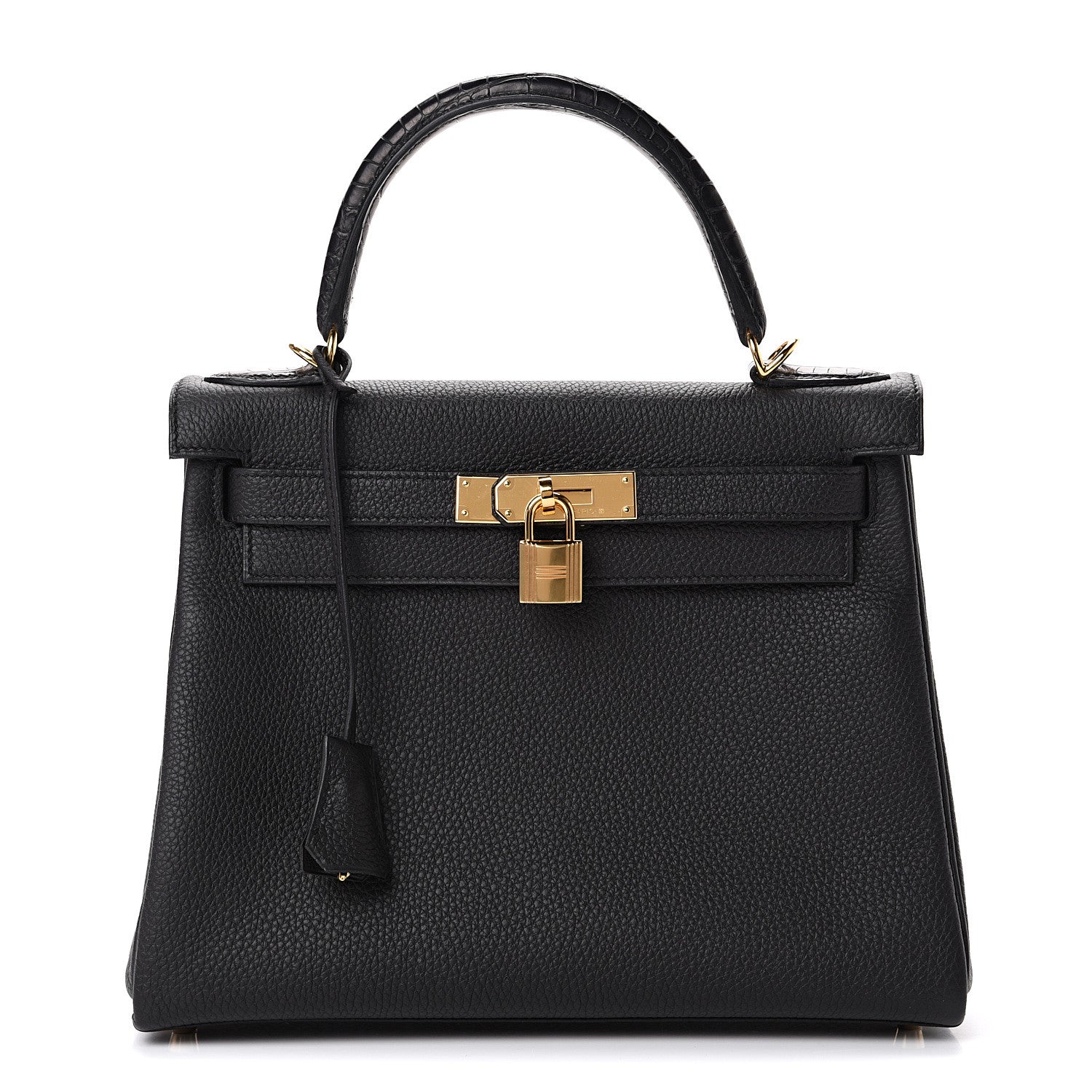 Hermes Togo Matte Alligator Kelly Retourne Touch 28 Black 1 of 38