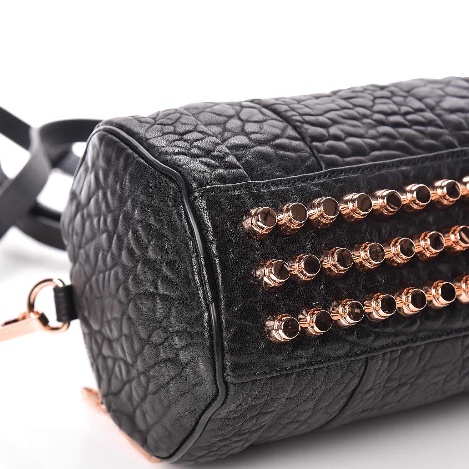 Alexander Wang Pebbled Lambskin Mini Rockie Black Rose Gold Hardware 8 of 10