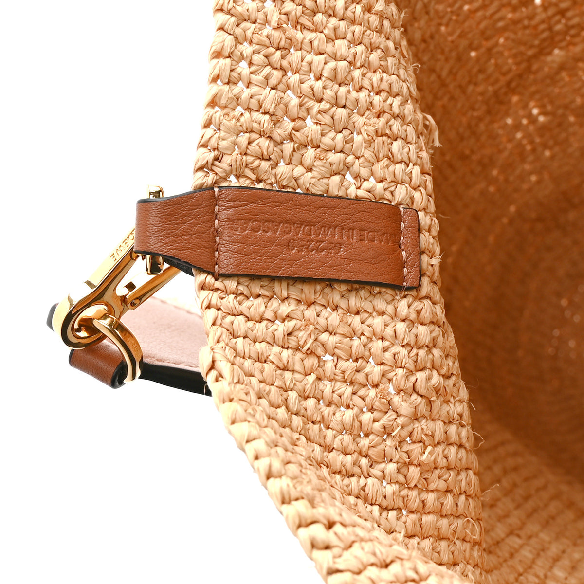 Loewe Raffia Mini Slit Tote Bag Natural Tan 7 of 10