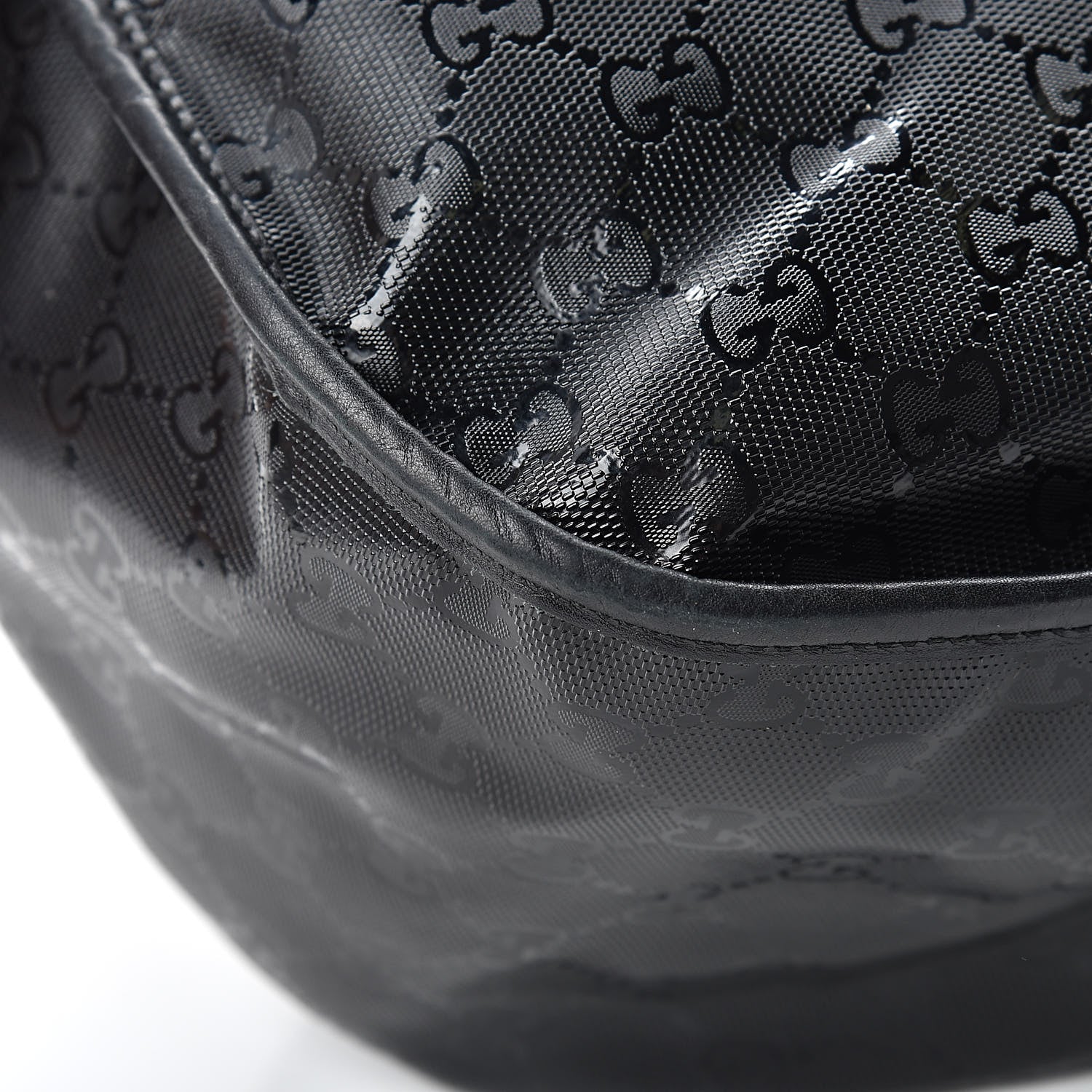 Gucci Imprime Monogram Large Double Buckle Flap Messenger Bag Black 11 of 12