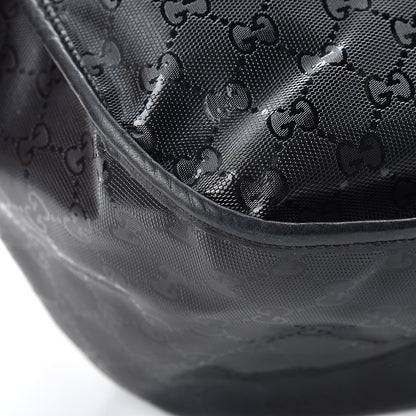 Gucci Imprime Monogram Large Double Buckle Flap Messenger Bag Black 11 of 12