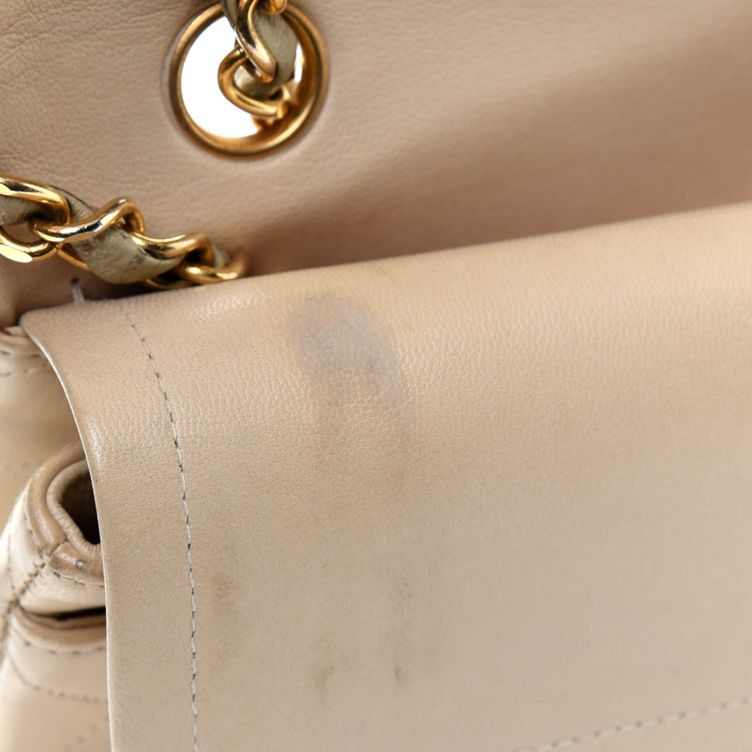 Chanel Lambskin Quilted Small Double Flap Beige 14 of 29