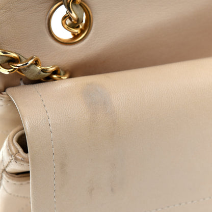Chanel Lambskin Quilted Small Double Flap Beige 14 of 29