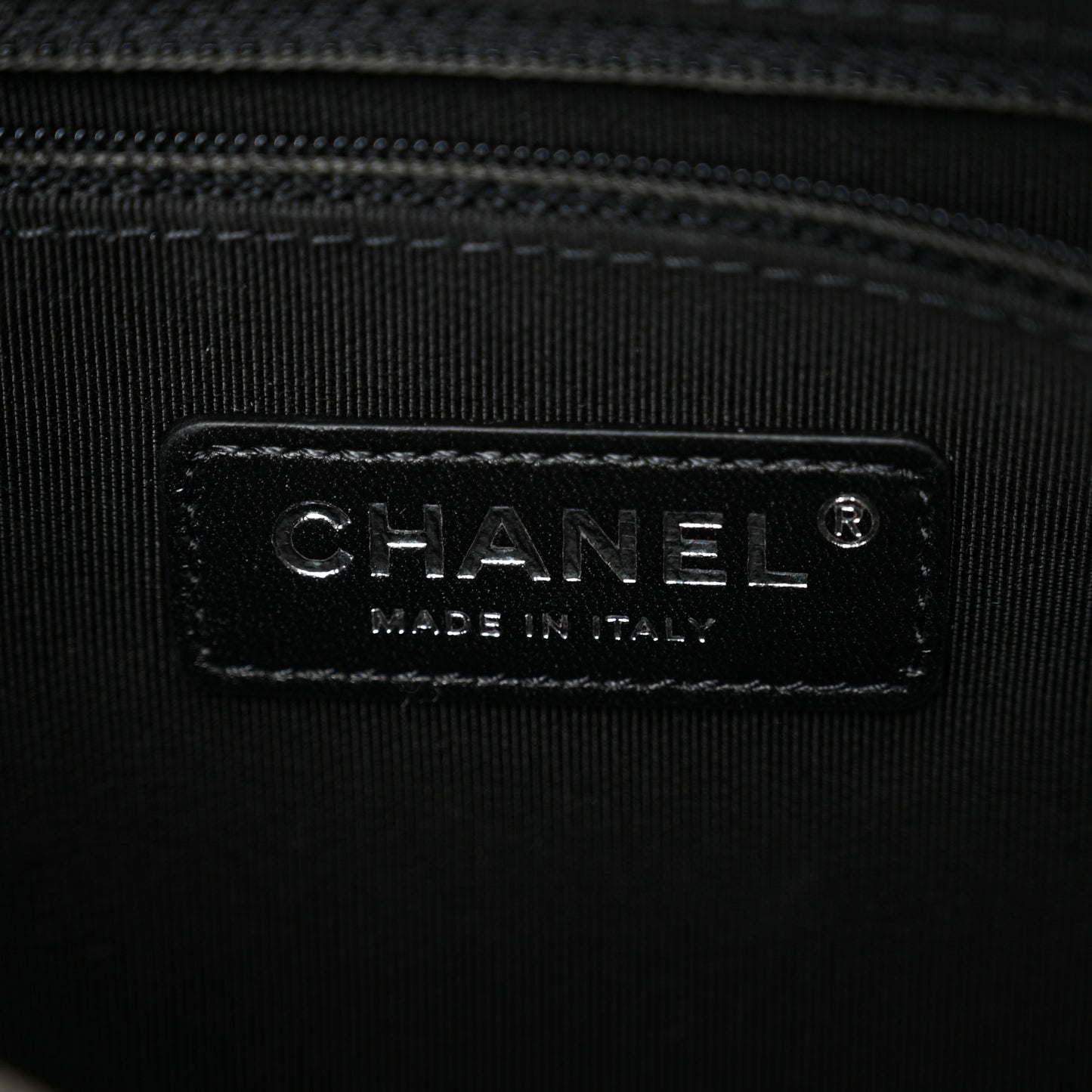 Calfskin Chain 20s Signature Bowling Bag Black