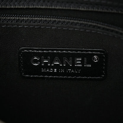 Chanel Calfskin Chain 20s Signature Bowling Bag Black 6 of 11
