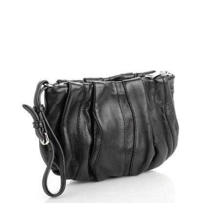 Prada Nappa Mordore Wristlet Clutch Nero Black 3 of 8