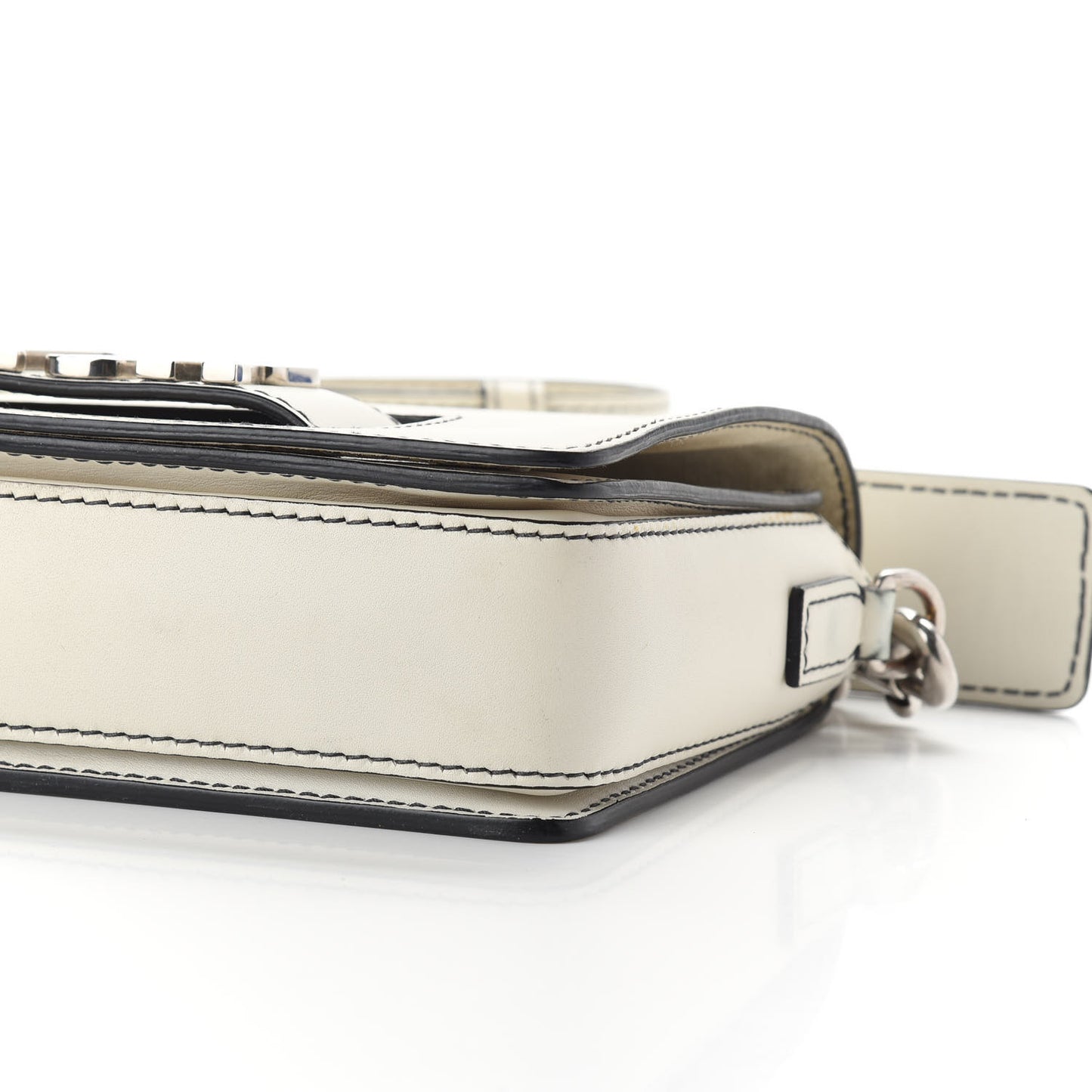 Smooth Calfskin Dio(r)evolution Flap Bag Off White