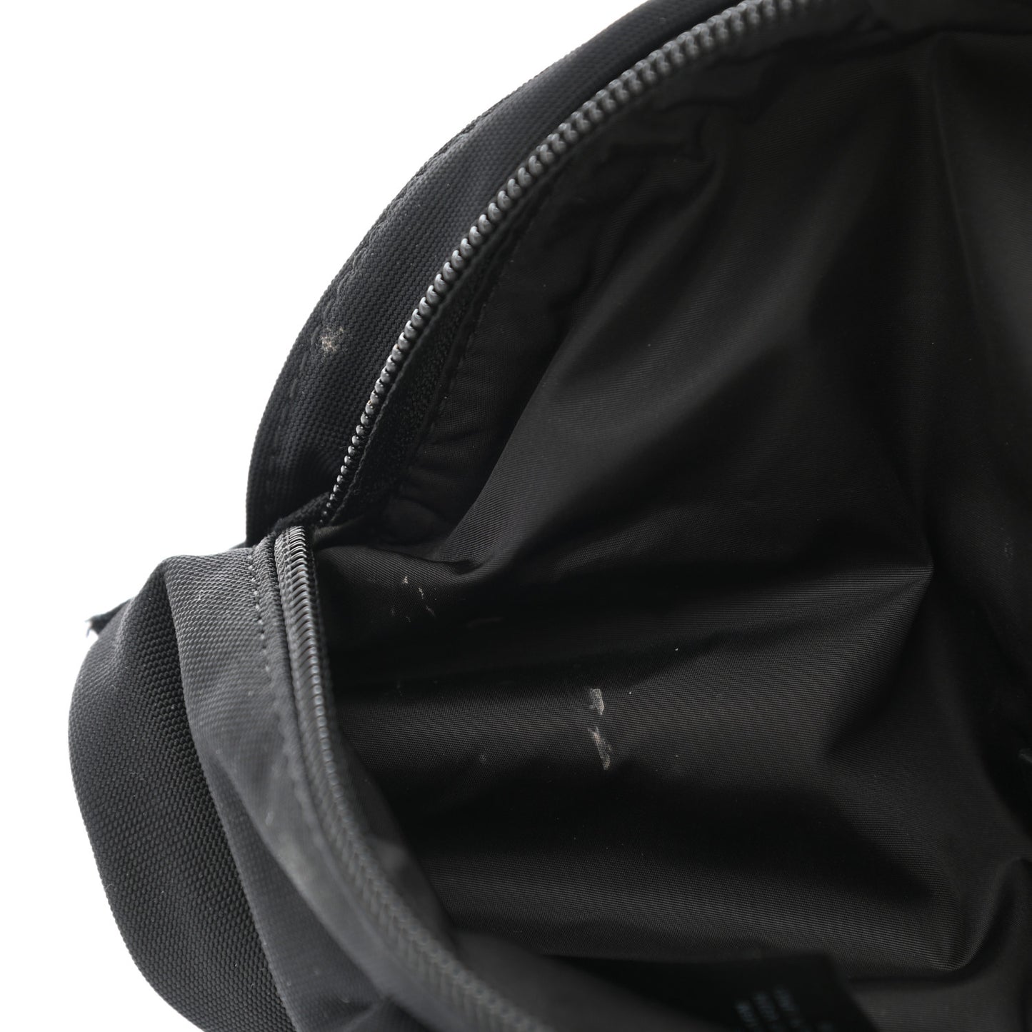 Sport Nylon Logo Embroidered Wheel Belt Bag Black White