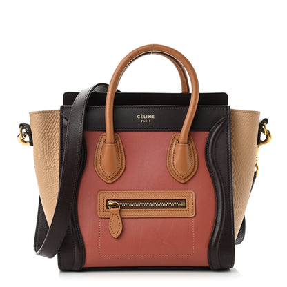 Celine Smooth Calfskin Bullhide Nano Tri-Color Luggage Terracotta 1 of 19