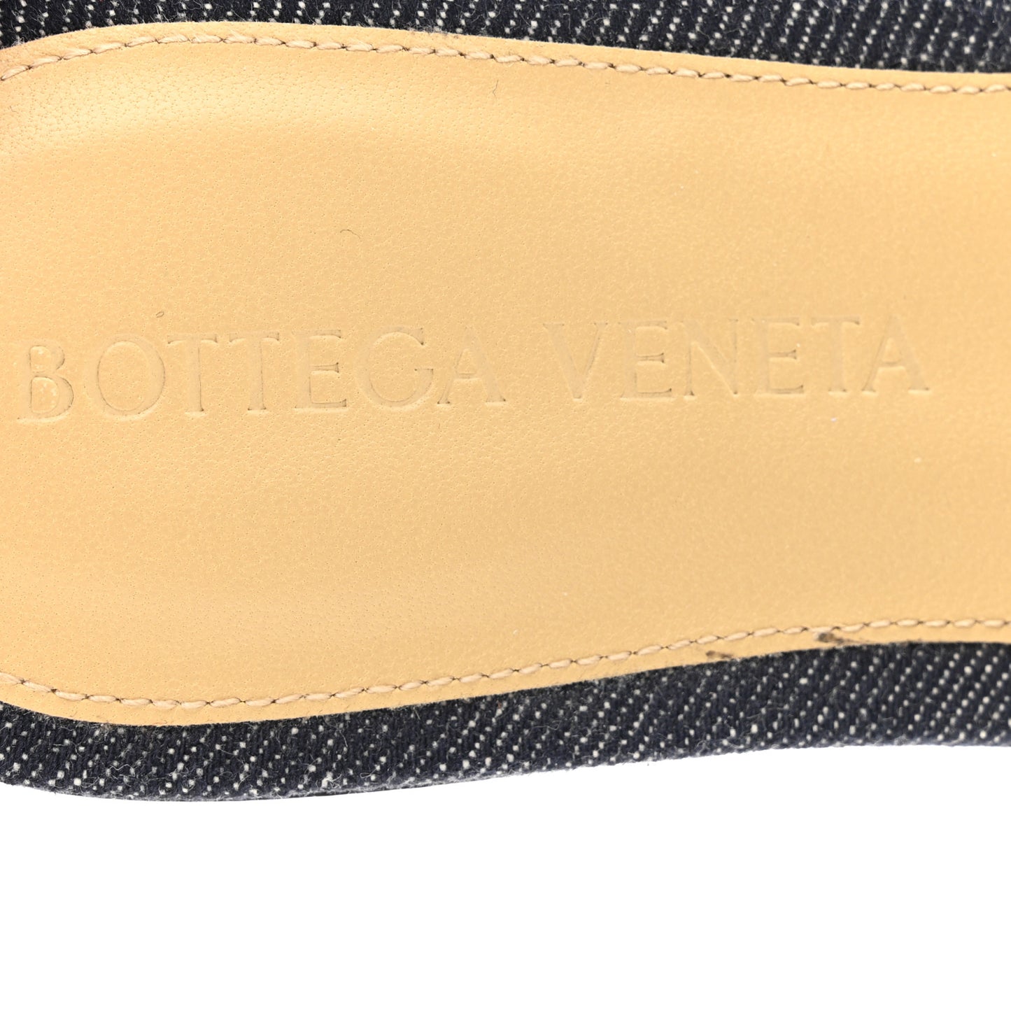 Denim Matelasse Padded Flat Sandals 35 Indigo