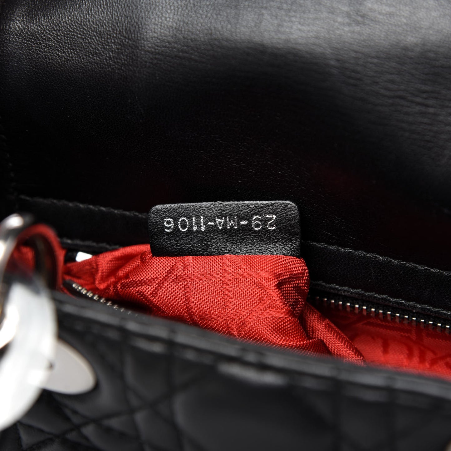 Lambskin Cannage Small Lucky Badges My Lady Dior Black