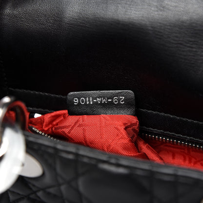 Christian Dior Lambskin Cannage Small Lucky Badges My Lady Dior Black 9 of 9