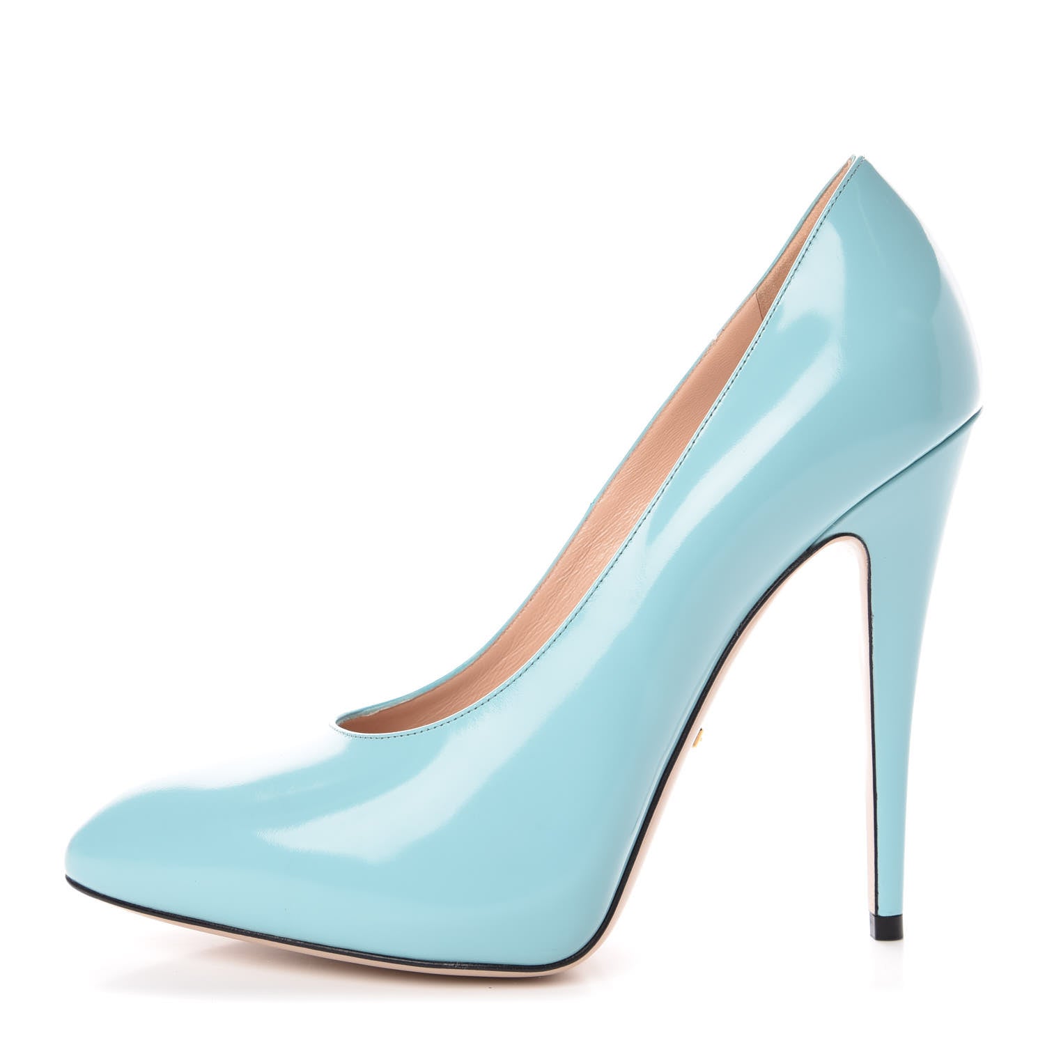 Gucci Regent Calfskin Crystal Removable Bow Elaisa Platform High Heel Pumps 40 New Aquamarine 2 of 10