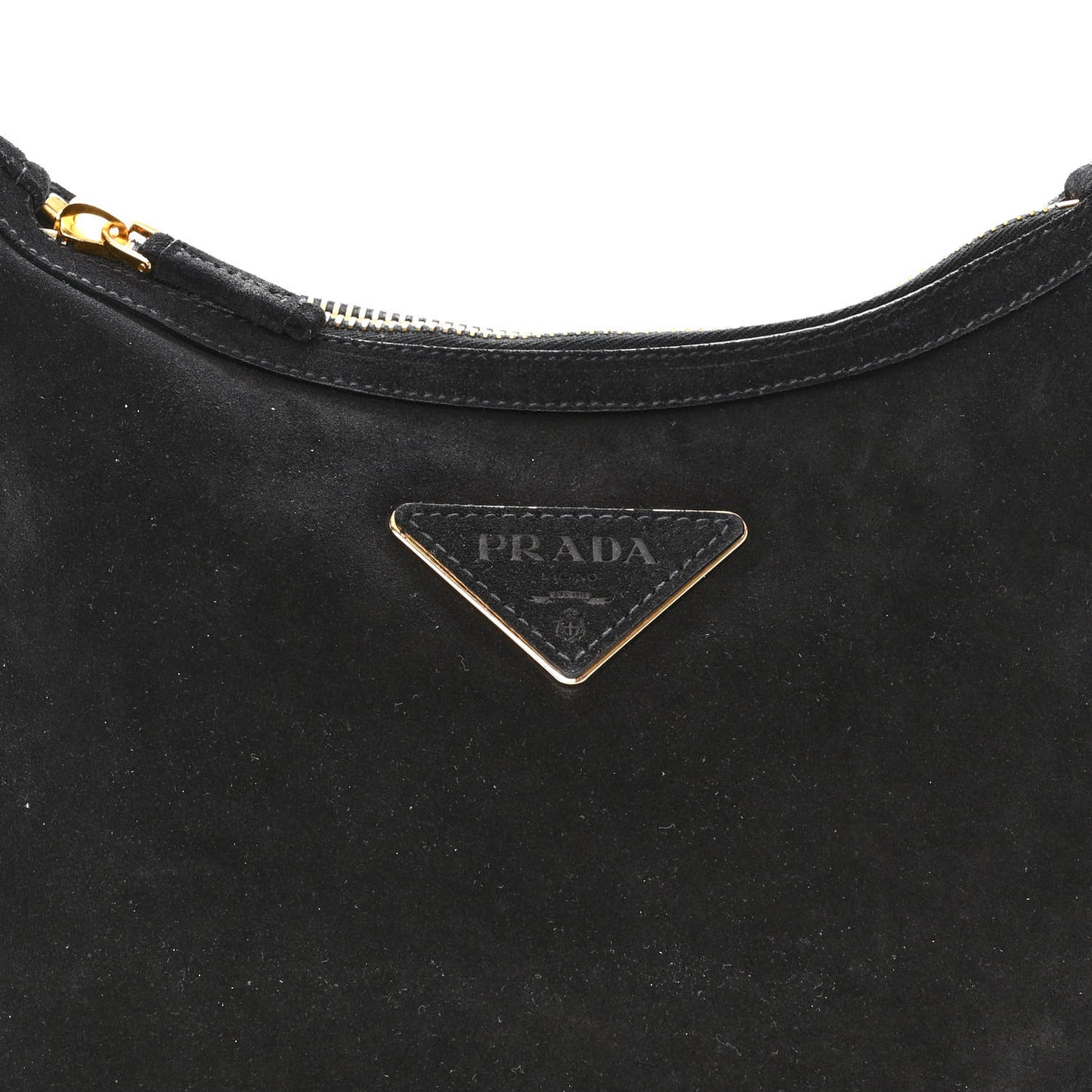 Scamosciato Suede Shoulder Bag Black