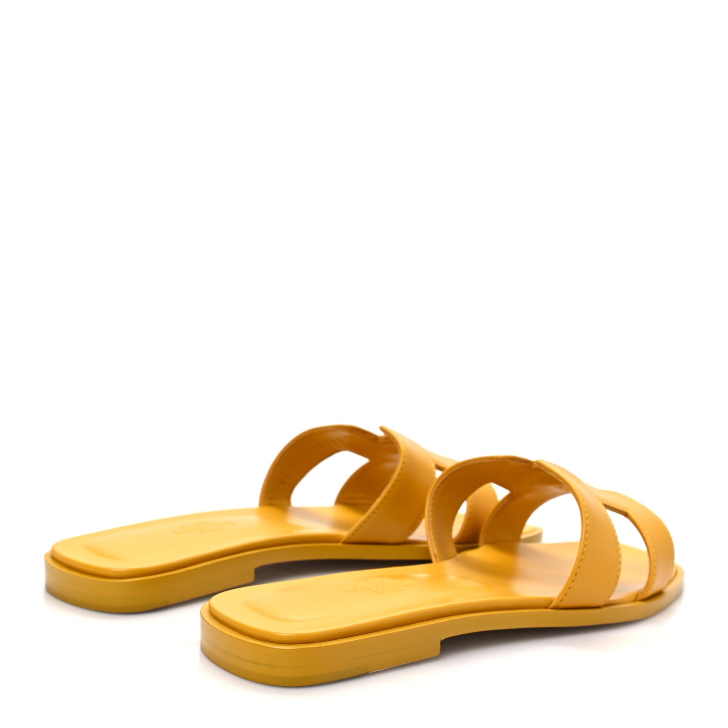 Hermes Calfskin Oran Sandals 36 Jaune Topaze 4 of 9
