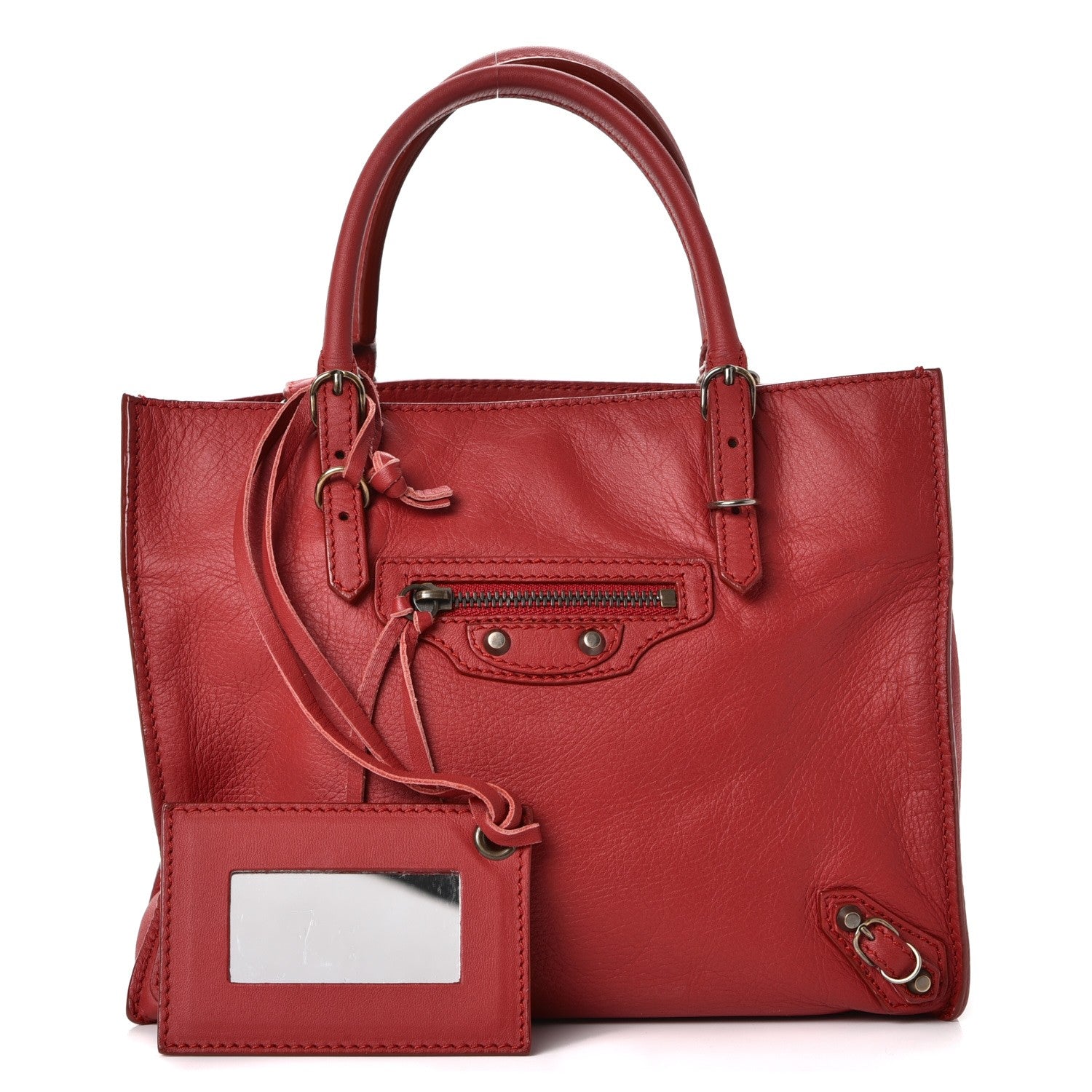 Balenciaga Veau Souple Papier Mini A4 Tote Rouge 1 of 9