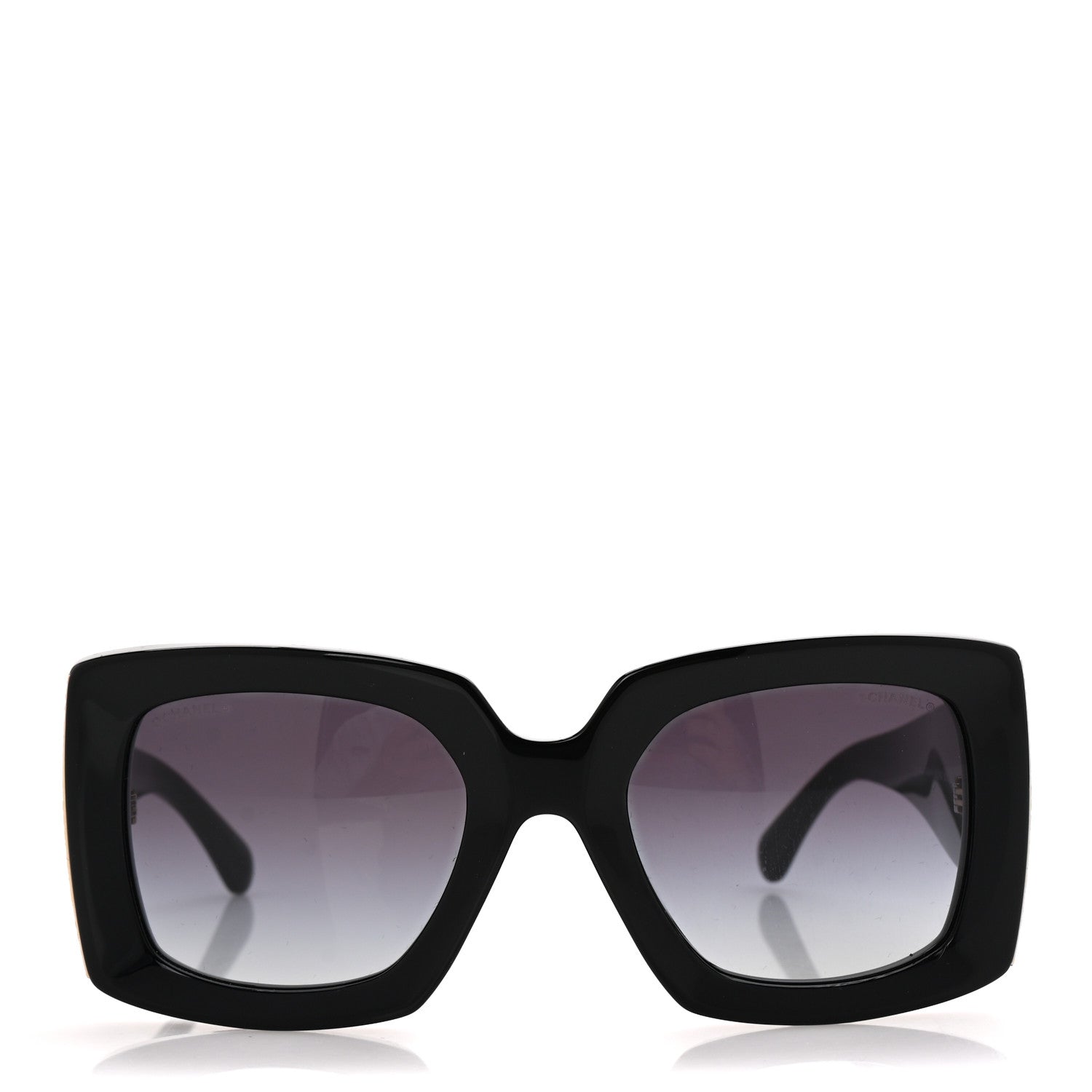 Chanel Acetate Rectangle Sunglasses 5435 Black 2 of 8