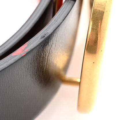 Valentino Garavani Glossy Calfskin 40mm VLogo Reversible Belt 75 30 Black Rouge Pur 6 of 10