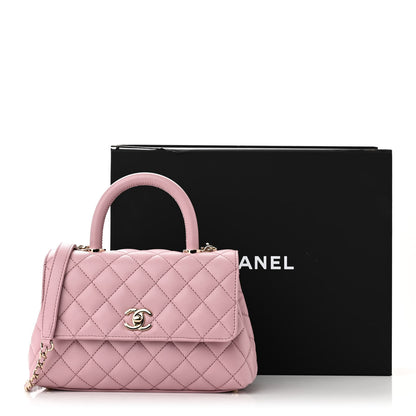 Chanel Caviar Quilted Mini Coco Handle Flap Light Pink 11 of 11