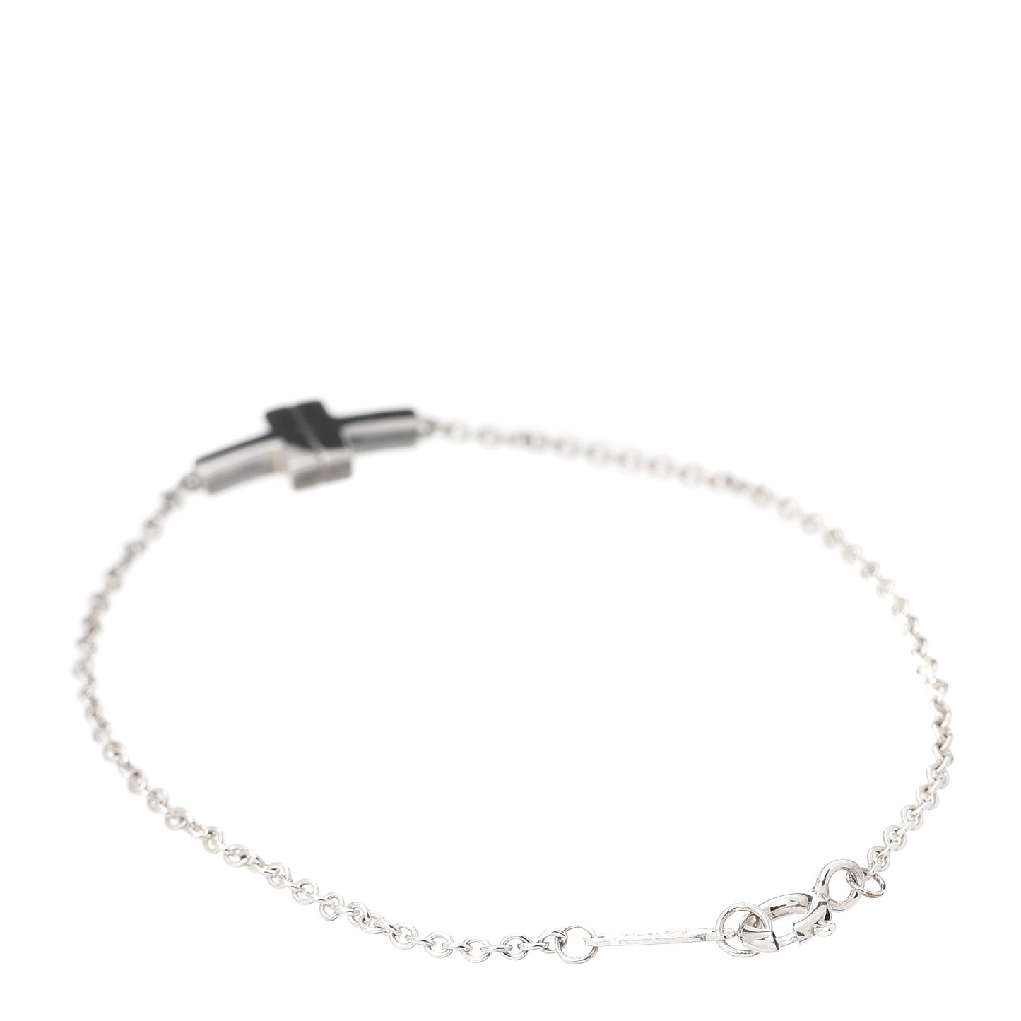 Sterling Silver T Two Single Chain Bracelet