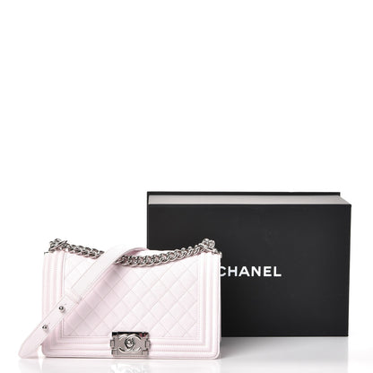 Chanel Caviar Quilted Medium Boy Flap White 9 of 9