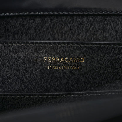 Salvatore Ferragamo Brushed Off Calfskin Wanda Top Handle Bag Black 6 of 8