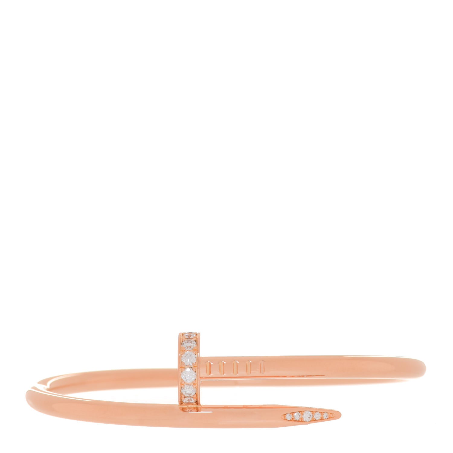 Cartier 18K Pink Gold Diamond Juste Un Clou Bracelet 16 1 of 5